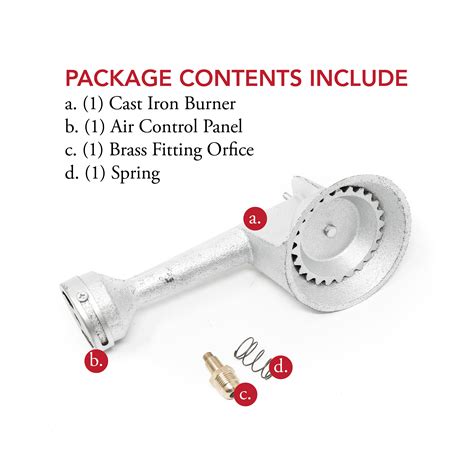 high pressure gas burner parts